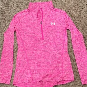 Under Armour Heathered Bright Pink Performance Pullover